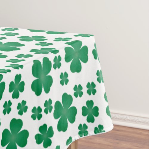Four Leaf Clover Pattern Green Tablecloth