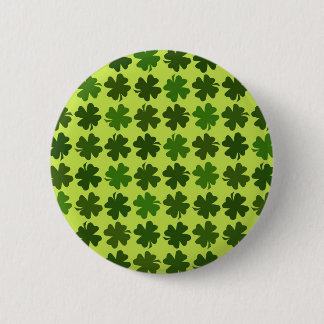 Four Leaf Clover Pattern Pinback Button