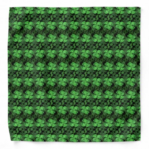 Four_leaf Clover Pattern St Patricks Day Bandana