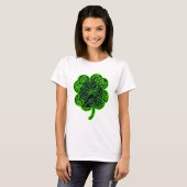 Four Leaf Clover Paw Print T-Shirt | Zazzle