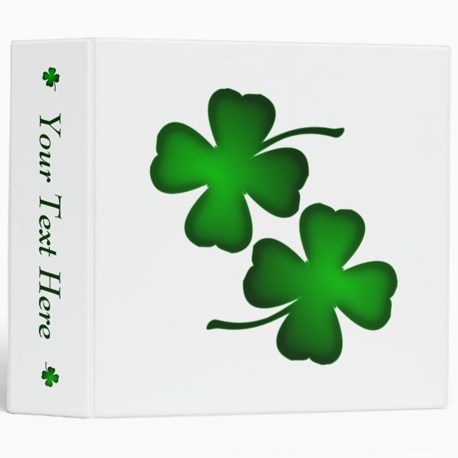 Four Leaf Clover Personalized Binder (Front/Spine)