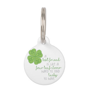 Four Leaf Clover Pet ID Tag