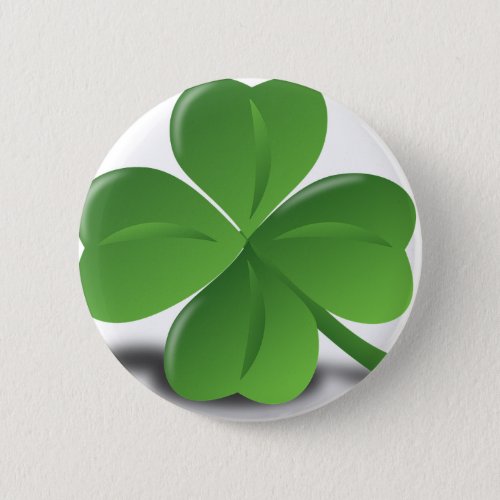 FOUR LEAF CLOVER PINBACK BUTTON