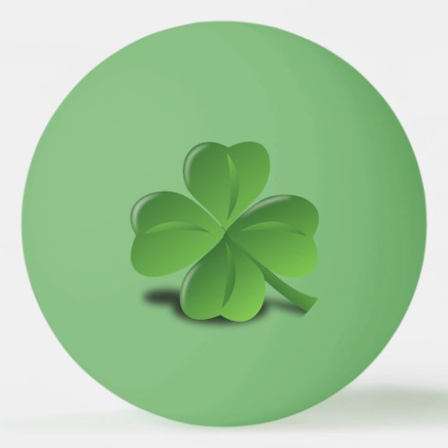 Four leaf clover ping pong ball