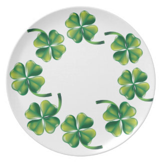 Four Leaf Clover Plates | Zazzle