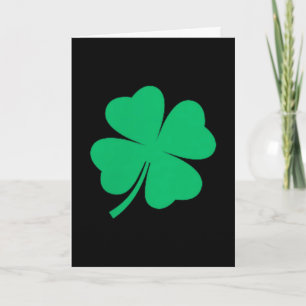 Four leaf clover pocket irish shamrock st.patricks card