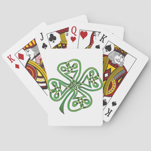 Four-Leaf Clover Poker Cards (Back)