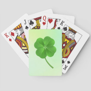 Four leaf clover poker cards