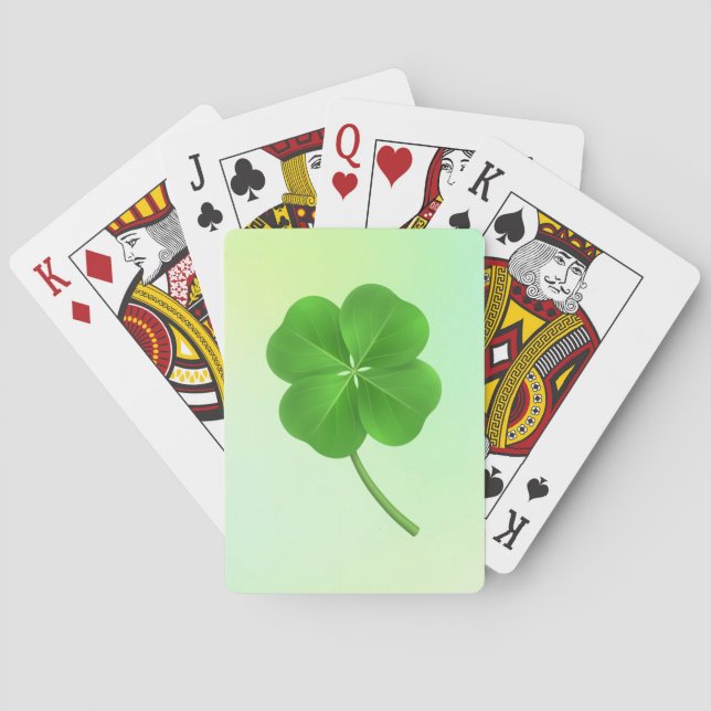 Four leaf clover poker cards (Back)