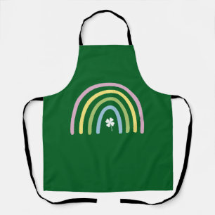 Four Leaf Clover Rainbow St Patrick's Day Apron