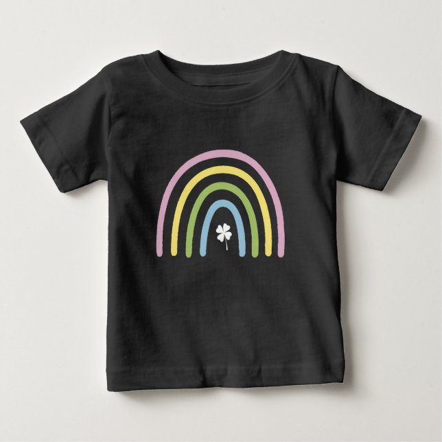 Four Leaf Clover Rainbow St Patrick's Day  Baby T-Shirt (Front)