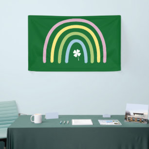 Four Leaf Clover Rainbow St Patrick's Day Banner