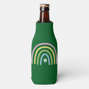 Four Leaf Clover Rainbow St Patrick's Day  Bottle Cooler