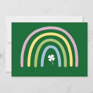 Four Leaf Clover Rainbow St Patrick's Day  Invitation
