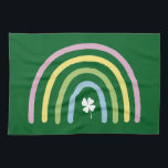 Four Leaf Clover Rainbow St Patrick's Day  Kitchen Towel<br><div class="desc">Four Leaf Clover Rainbow St Patrick's Day</div>