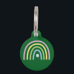 Four Leaf Clover Rainbow St Patrick's Day  Pet ID Tag<br><div class="desc">Four Leaf Clover Rainbow St Patrick's Day</div>