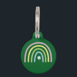 Four Leaf Clover Rainbow St Patrick's Day  Pet ID Tag<br><div class="desc">Four Leaf Clover Rainbow St Patrick's Day</div>