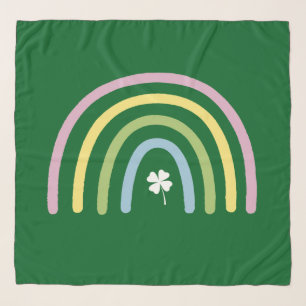 Four Leaf Clover Rainbow St Patrick's Day  Scarf