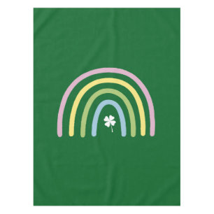 Four Leaf Clover Rainbow St Patrick's Day  Tablecloth