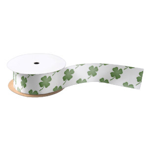 Four Leaf Clover Satin Ribbon