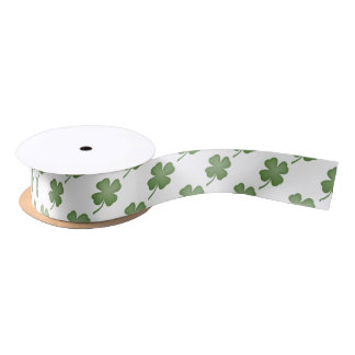 Four Leaf Clover Satin Ribbon