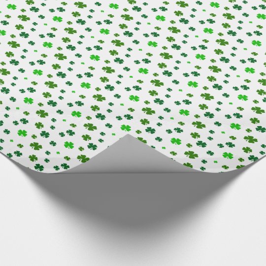 Four Leaf Clover Shamrock Gift Wrap Wrapping Paper | Zazzle.com