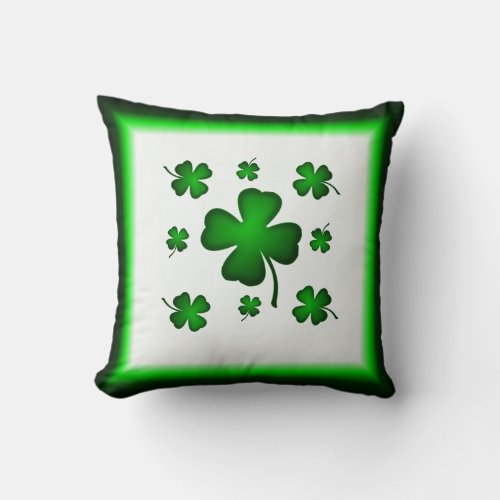 Four Leaf Clover Shamrock Mojo Pillow