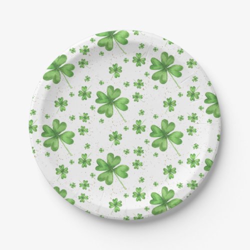 Four Leaf Clover Shamrock Paper Plates