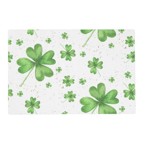 Four Leaf Clover Shamrock Placemat