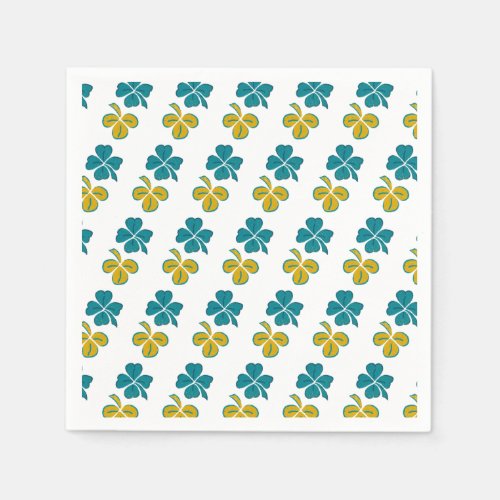 Four Leaf Clover Shamrock St Patricks Day Napkins