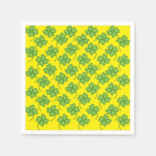 Four Leaf Clover Shamrocks Irish Party Gifts Napkins