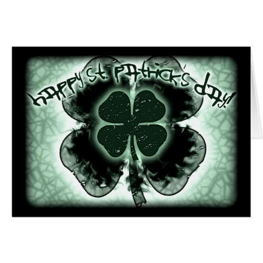 four leaf clover. smoked. cards (Front Horizontal)