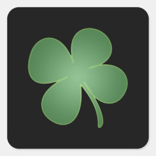 Four Leaf Clover Square Sticker