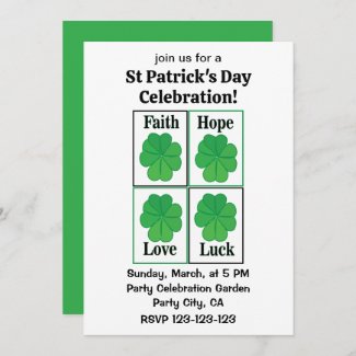 Four Leaf Clover St Patricks Day Four Leaf Clover