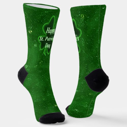 Four Leaf Clover St Patricks Day Socks