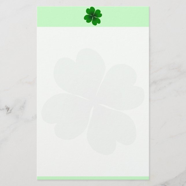 four-leaf clover stationery (Front)