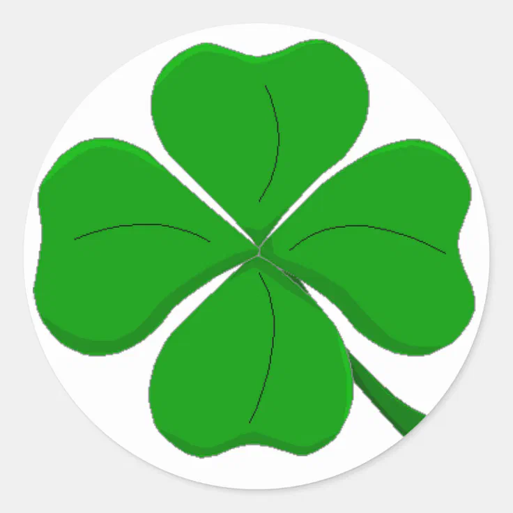 Four Leaf Clover Sticker | Zazzle