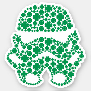 Four Leaf Clover Stormtrooper Helmet Sticker