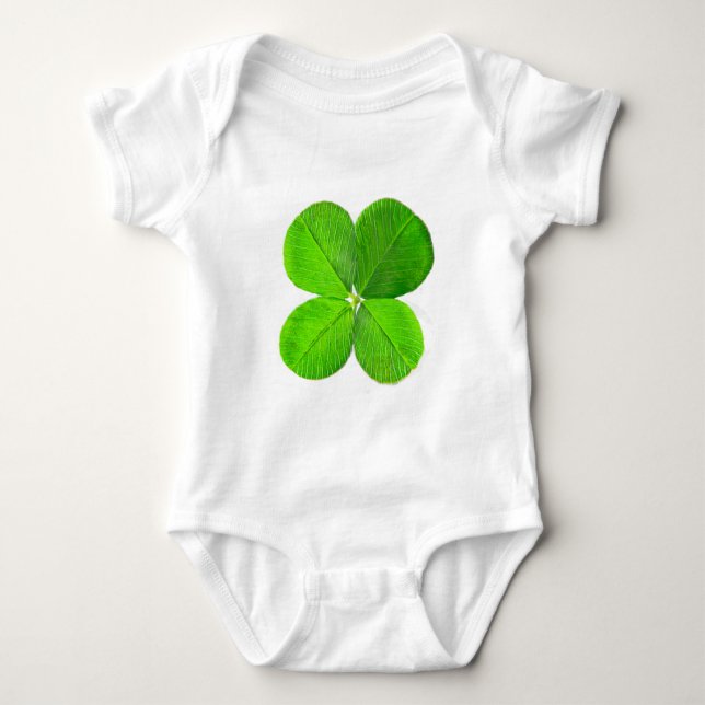Four Leaf Clover The MUSEUM Zazzle Gifts Baby Bodysuit (Front)