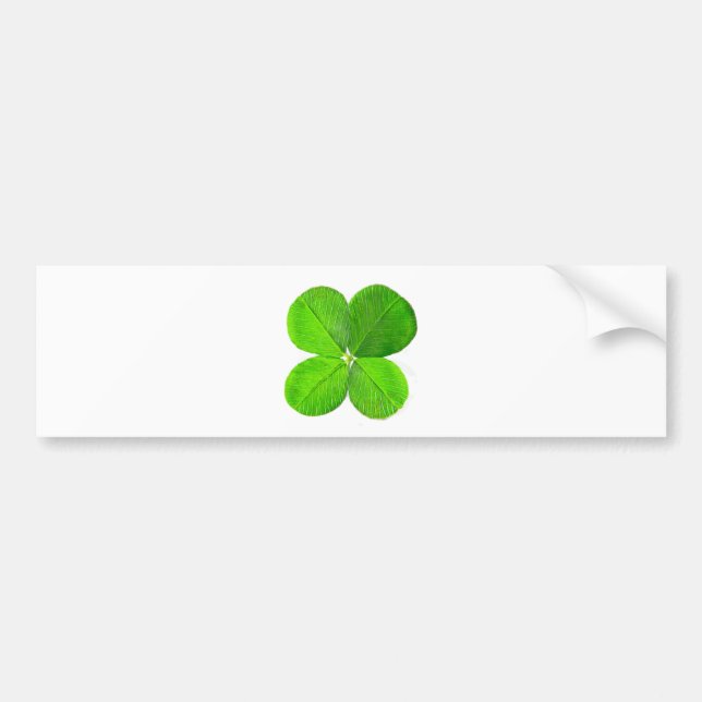Four Leaf Clover The MUSEUM Zazzle Gifts Bumper Sticker (Front)