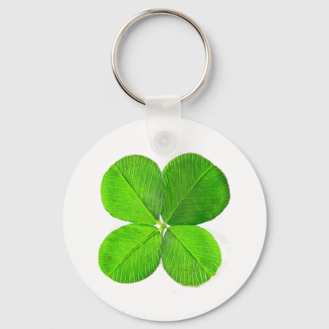 Four Leaf Clover The MUSEUM Zazzle Gifts Keychain (Front)