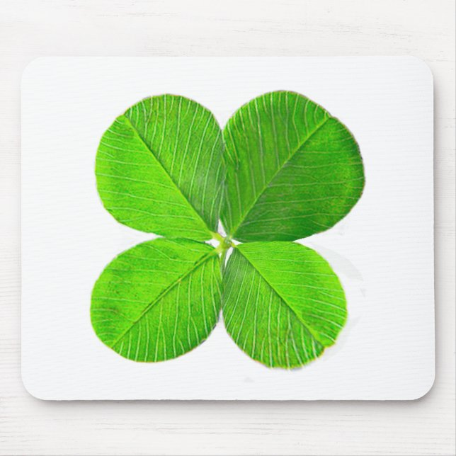 Four Leaf Clover The MUSEUM Zazzle Gifts Mouse Pad (Front)