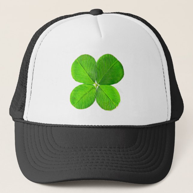 Four Leaf Clover The MUSEUM Zazzle Gifts Trucker Hat (Front)