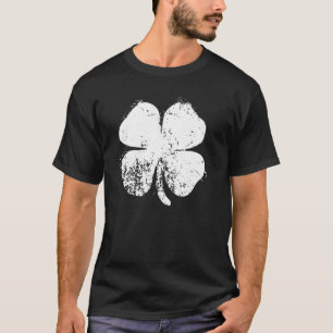 Four Leaf Clover Vintage Saint Patrick Day Gift T-Shirt