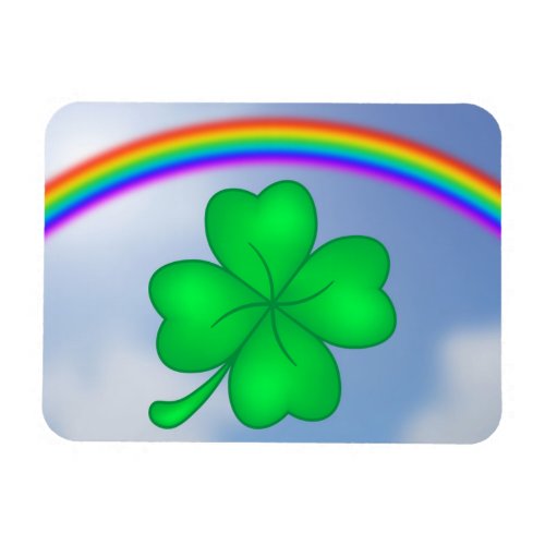 four_leaf clover with rainbow magnet
