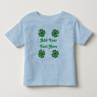Four Leaf Clovers 2 Custom Kids Toddler T-shirt