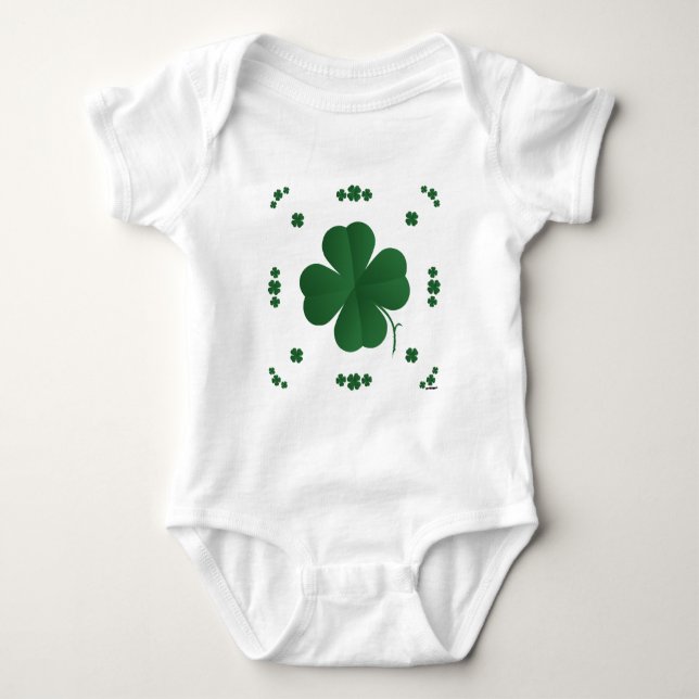 Four Leaf Clovers Baby Bodysuit (Front)