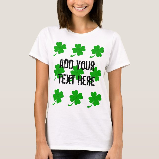 Four Leaf Clovers Custom Women's T-Shirt (Front)