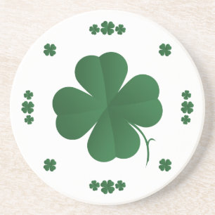 Four Leaf Clovers Drink Coaster