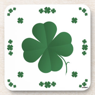 Four Leaf Clovers Drink Coaster